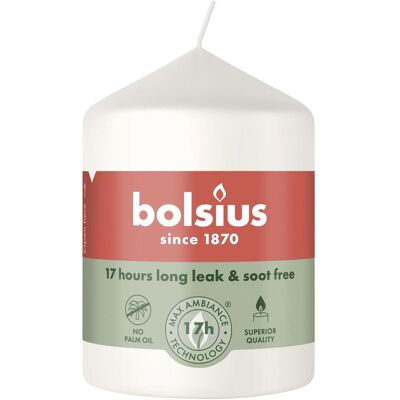 6x Bolsius, Bougie, Stumpenkerze 80/58mm weiss (1 pcs) - Publicité 6x Bolsius, Bougie, Stumpenkerze 80/58mm weiss (1 pcs) - Publicité