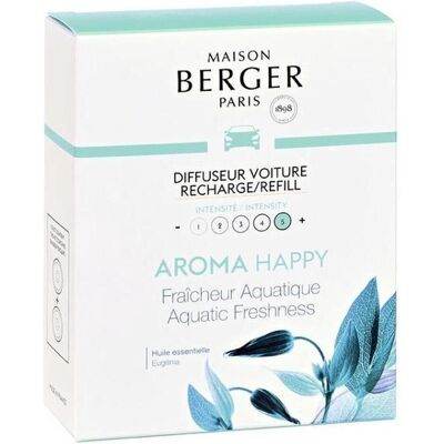Maison Berger, Désodorisant, Recharge Happy, fraîcheur aquatique 2 pièces - Publicité Maison Berger, Désodorisant, Recharge Happy, fraîcheur aquatique 2 pièces - Publicité