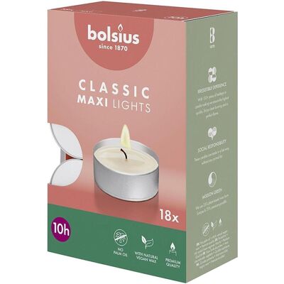6x Bolsius, Bougie, Maxi bougies chauffe-plat 10pc sil 18pc (18 pcs) - Publicité 6x Bolsius, Bougie, Maxi bougies chauffe-plat 10pc sil 18pc (18 pcs) - Publicité