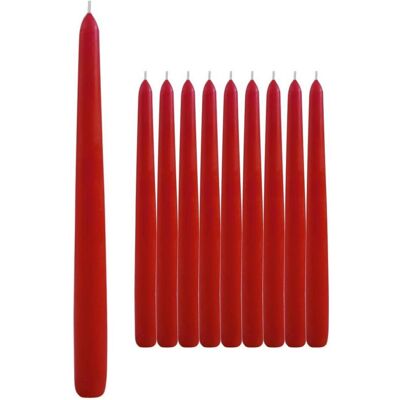 Magni, Bougie, Bougies pour chandelier 22 x 240 mm, couleur rouille, lot de 10 (10 pcs) - Publicité Magni, Bougie, Bougies pour chandelier 22 x 240 mm, couleur rouille, lot de 10 (10 pcs) - Publicité