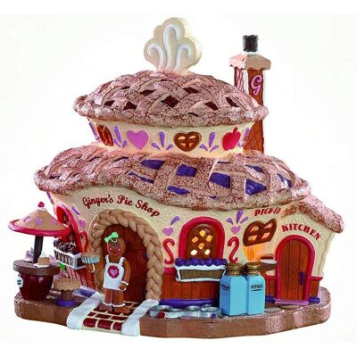 Lemax, Miniatures, Gingers Pie Shop avec adaptateur - Publicité Lemax, Miniatures, Gingers Pie Shop avec adaptateur - Publicité