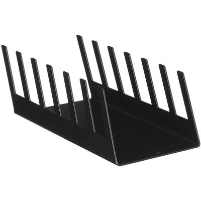 Mica Decorations Black metal plate holder 22 x 7.5 x 10 cm, Organisateurs de cuisine, Noir - Publicité Mica Decorations Black metal plate holder 22 x 7.5 x 10 cm, Organisateurs de cuisine, Noir - Publicité