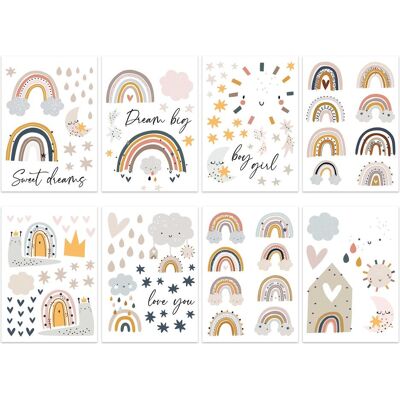 Papierdrachen, Autocollant mural, Arc-en-ciel (22 x 30 cm) - Publicité Papierdrachen, Autocollant mural, Arc-en-ciel (22 x 30 cm) - Publicité