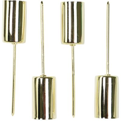 Magni, Bougeoir, Porte-bougies à tige 4 pièces or 23x110mm métal - Publicité Magni, Bougeoir, Porte-bougies à tige 4 pièces or 23x110mm métal - Publicité
