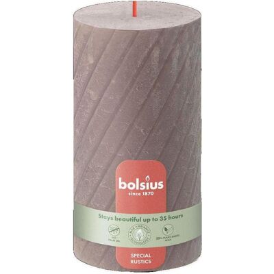 Bolsius, Bougie, Stumpe Rustik TR130/68mm taupe (1 pcs) - Publicité Bolsius, Bougie, Stumpe Rustik TR130/68mm taupe (1 pcs) - Publicité