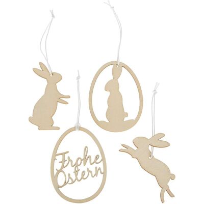 Papierdrachen, Déco de Pâques, Pâques Cutout Pendentif - Lapins - Set 2 (12x) - Publicité Papierdrachen, Déco de Pâques, Pâques Cutout Pendentif - Lapins - Set 2 (12x) - Publicité