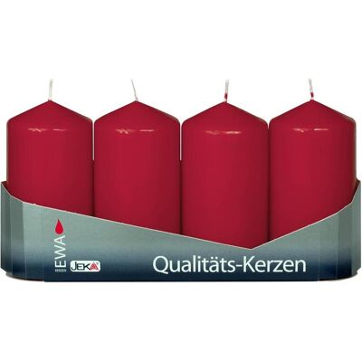 Magni, Bougie, Stumpenkerze burgund 40x90mm 4 Stück (4 pcs) - Publicité Magni, Bougie, Stumpenkerze burgund 40x90mm 4 Stück (4 pcs) - Publicité