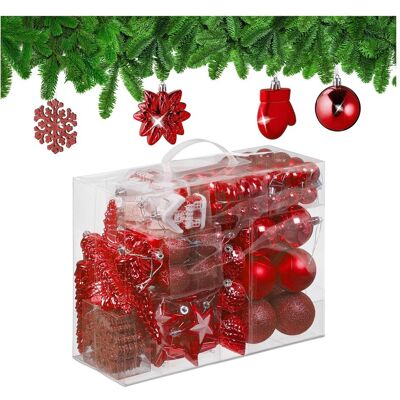 Relaxdays, Décorations de sapin de Noël, Ensemble de boules de Noël (100x) - Publicité Relaxdays, Décorations de sapin de Noël, Ensemble de boules de Noël (100x) - Publicité