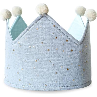Papierdrachen Couronne en mousseline avec accents dorés - Bleu (1 pcs) - Publicité Papierdrachen Couronne en mousseline avec accents dorés - Bleu (1 pcs) - Publicité