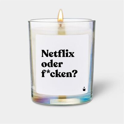 Chatty Candles, Bougie parfumée, Duftkerze Flowery Netflix oder f*cken? - Publicité Chatty Candles, Bougie parfumée, Duftkerze Flowery Netflix oder f*cken? - Publicité