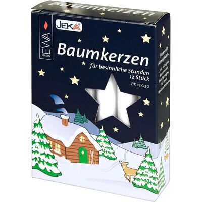Magni, Bougie, Bougies SAICO en forme d'arbre, en cire, blanches, 1,5 x 30 x 12,5 cm (12 pcs) - Publicité Magni, Bougie, Bougies SAICO en forme d'arbre, en cire, blanches, 1,5 x 30 x 12,5 cm (12 pcs) - Publicité