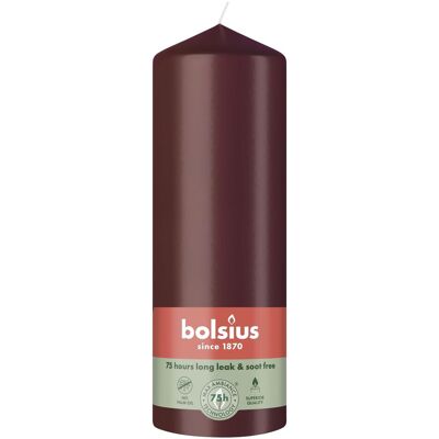 Bolsius, Bougie, Stumpenkerze 200/68mm samtrot (1 pcs) - Publicité Bolsius, Bougie, Stumpenkerze 200/68mm samtrot (1 pcs) - Publicité