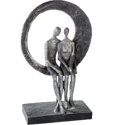 Figurine Décorative Love Place Argent - 30cm - Publicité Figurine Décorative Love Place Argent - 30cm - Publicité