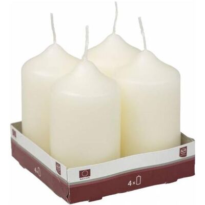 Magni, Bougie, Bougies de table 50x90mm ivoire 4pcs (4 pcs) - Publicité Magni, Bougie, Bougies de table 50x90mm ivoire 4pcs (4 pcs) - Publicité
