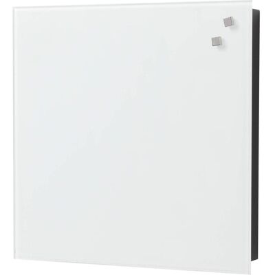 Armoire à clés en verre magnétique blanc Naga - 30x30 cm - Publicité Armoire à clés en verre magnétique blanc Naga - 30x30 cm - Publicité