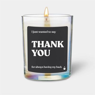 Chatty Candles, Bougie parfumée, Bougie parfumée Flowery Thank you for always having my back - Publicité Chatty Candles, Bougie parfumée, Bougie parfumée Flowery Thank you for always having my back - Publicité