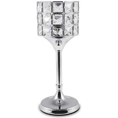 ART 113074 Porte Bougie - Argent - Design Élégant - Publicité ART 113074 Porte Bougie - Argent - Design Élégant - Publicité