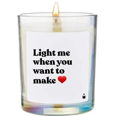 Chatty Candles, Bougie parfumée, Bougie parfumée Flowery Light me when you want to make love - Publicité Chatty Candles, Bougie parfumée, Bougie parfumée Flowery Light me when you want to make love - Publicité