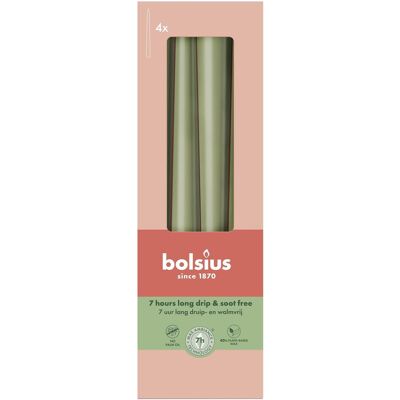 Bolsius - Spitzkerze - olive - 24.5x2.4 - Bougie - Publicité Bolsius - Spitzkerze - olive - 24.5x2.4 - Bougie - Publicité