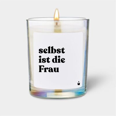 Chatty Candles, Bougie parfumée, Duftkerze Flowery Selbst ist die Frau - Publicité Chatty Candles, Bougie parfumée, Duftkerze Flowery Selbst ist die Frau - Publicité