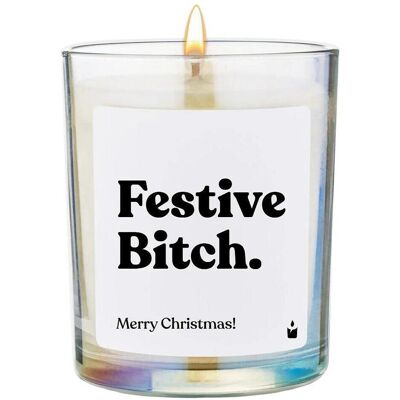Chatty Candles, Bougie parfumée, Bougie parfumée Flowery Festive Bitch. Publicité Chatty Candles, Bougie parfumée, Bougie parfumée Flowery Festive Bitch. Publicité