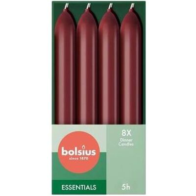 Bolsius Bougie de dîner effilée - rouge 17 cm - 8 pcs - Bougie - Publicité Bolsius Bougie de dîner effilée - rouge 17 cm - 8 pcs - Bougie - Publicité