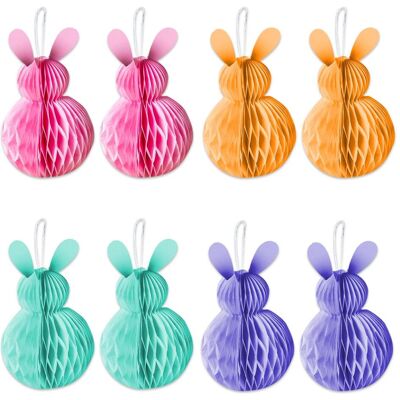 Papierdrachen, Déco de Pâques, Set de lapins de Pâques (8x) - Publicité Papierdrachen, Déco de Pâques, Set de lapins de Pâques (8x) - Publicité