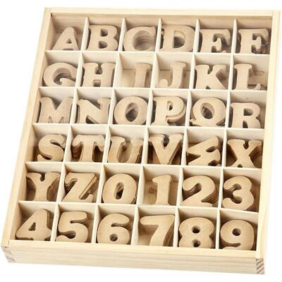 CC Hobby Lettres et Chiffres en Bois - 288 pcs, 4cm MDF décoration - Publicité CC Hobby Lettres et Chiffres en Bois - 288 pcs, 4cm MDF décoration - Publicité
