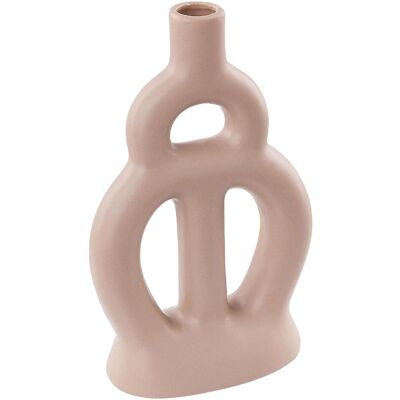 Beliani Vase décoratif KOZANI - Céramique faite à la main 28cm Beige - Publicité Beliani Vase décoratif KOZANI - Céramique faite à la main 28cm Beige - Publicité
