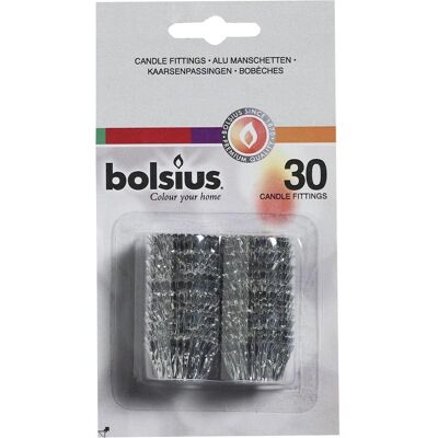 24x Bolsius, Bougeoir, Manchettes en aluminium - Publicité 24x Bolsius, Bougeoir, Manchettes en aluminium - Publicité