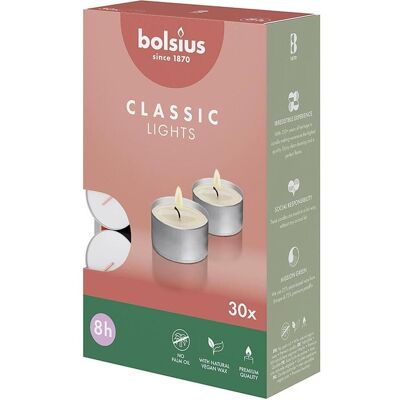 Bolsius - Teelichte 8Std - Argent - Bougies chauffe-plats - Publicité Bolsius - Teelichte 8Std - Argent - Bougies chauffe-plats - Publicité