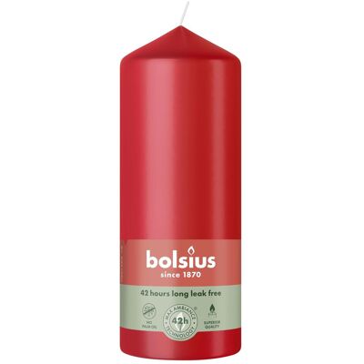 Bolsius, Bougie, Candle, cylindrical, 15/5.8 cm, red (1 pcs) - Publicité Bolsius, Bougie, Candle, cylindrical, 15/5.8 cm, red (1 pcs) - Publicité