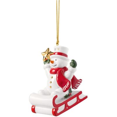Villeroy & Boch Décorations de sapin de Noël, Ornement Bonhomme de neige 2025 Christmas Classics (1x) - Publicité Villeroy & Boch Décorations de sapin de Noël, Ornement Bonhomme de neige 2025 Christmas Classics (1x) - Publicité