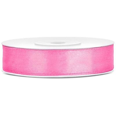 Partydeco, Emballage cadeau, Satin Ribbon, pink, 12mm/25m (1 pc. / 25 lm) (1x) - Publicité Partydeco, Emballage cadeau, Satin Ribbon, pink, 12mm/25m (1 pc. / 25 lm) (1x) - Publicité