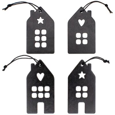 Papierdrachen, Décorations de sapin de Noël, Pendentifs en bois Maisons (12x) - Publicité Papierdrachen, Décorations de sapin de Noël, Pendentifs en bois Maisons (12x) - Publicité