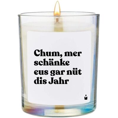 Chatty Candles, Bougie parfumée, Bougie parfumée Flowery Chum, nous ne nous faisons pas de cadeau cette année - Publicité Chatty Candles, Bougie parfumée, Bougie parfumée Flowery Chum, nous ne nous faisons pas de cadeau cette année - Publicité