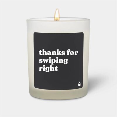 Chatty Candles, Bougie parfumée, Duftkerze Flowery thanks for swiping right - Publicité Chatty Candles, Bougie parfumée, Duftkerze Flowery thanks for swiping right - Publicité