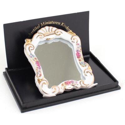 Reutter, Miniatures, 001.627/6 - Miroir baroque "Rose de Dresde", miniature - Publicité Reutter, Miniatures, 001.627/6 - Miroir baroque "Rose de Dresde", miniature - Publicité