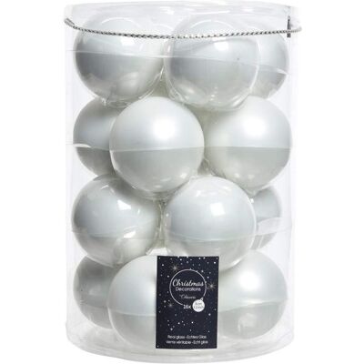 Kaemingk, Décorations de sapin de Noël, Boules de Noël en verre émaillé, Matt Mixdia8Cm (16x) - Publicité Kaemingk, Décorations de sapin de Noël, Boules de Noël en verre émaillé, Matt Mixdia8Cm (16x) - Publicité