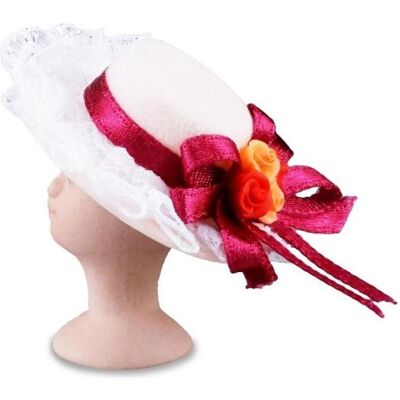 Reutter, Miniatures, 001.759/5 - Chapeau rose avec tête, miniature - Publicité Reutter, Miniatures, 001.759/5 - Chapeau rose avec tête, miniature - Publicité
