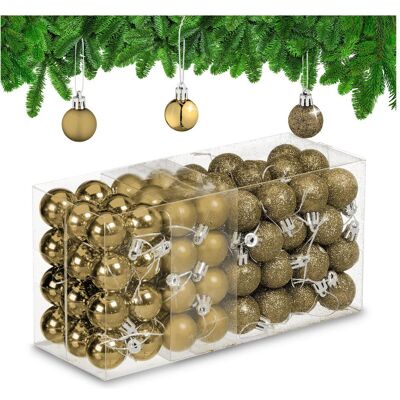 Relaxdays, Décorations de sapin de Noël, Ensemble de boules de Noël (96x) - Publicité Relaxdays, Décorations de sapin de Noël, Ensemble de boules de Noël (96x) - Publicité