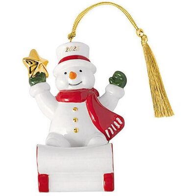 Villeroy & Boch Décorations de sapin de Noël, Ornement Bonhomme de neige 2025 Christmas Classics (1x) - Publicité Villeroy & Boch Décorations de sapin de Noël, Ornement Bonhomme de neige 2025 Christmas Classics (1x) - Publicité