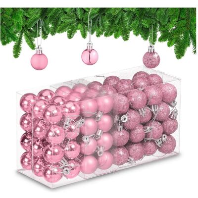 Relaxdays, Décorations de sapin de Noël, 96x boules-de-Noël (96x) - Publicité Relaxdays, Décorations de sapin de Noël, 96x boules-de-Noël (96x) - Publicité