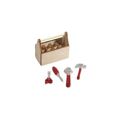 Rayher, Miniatures, Dekoartikel Mini Werkzeugkiste natur, rot, silber - Publicité Rayher, Miniatures, Dekoartikel Mini Werkzeugkiste natur, rot, silber - Publicité