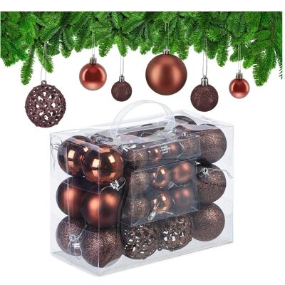 Relaxdays, Décorations de sapin de Noël, Lot-50 boules-Noel (50x) - Publicité Relaxdays, Décorations de sapin de Noël, Lot-50 boules-Noel (50x) - Publicité