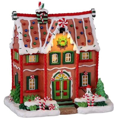 Lemax, Miniatures, Maison de la menthe poivrée avec adaptateur - Publicité Lemax, Miniatures, Maison de la menthe poivrée avec adaptateur - Publicité