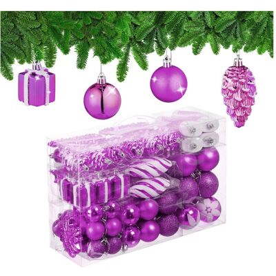 Relaxdays, Décorations de sapin de Noël, 72x boules-de-Noël (72x) - Publicité Relaxdays, Décorations de sapin de Noël, 72x boules-de-Noël (72x) - Publicité