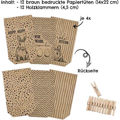 Papierdrachen, Déco de Pâques, Sacs (12x) - Publicité Papierdrachen, Déco de Pâques, Sacs (12x) - Publicité