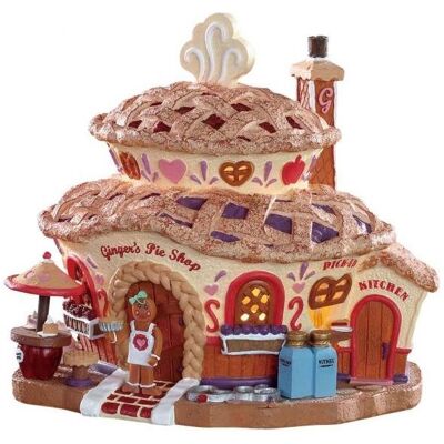 Lemax, Miniatures, Gingers Pie Shop avec adaptateur - Publicité Lemax, Miniatures, Gingers Pie Shop avec adaptateur - Publicité