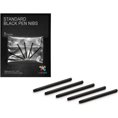 Wacom Plume noire standard (paquet de 5), Accessoires pour stylet, Noir - Publicité Wacom Plume noire standard (paquet de 5), Accessoires pour stylet, Noir - Publicité